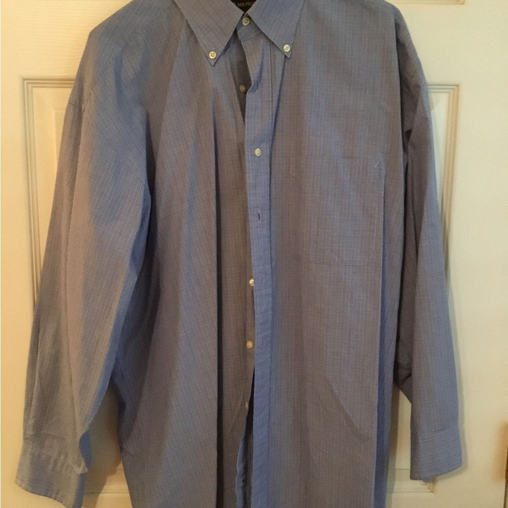 Men's cotton Blue Button-Down Shirt